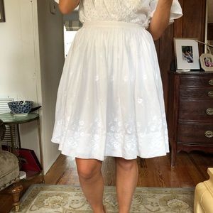 White BR eyelet skirt